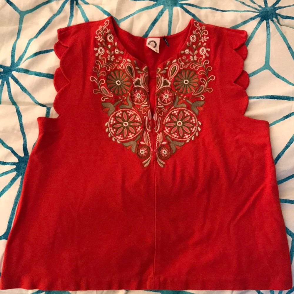EUC Anthropologie Akemi & Kin Red Sleeveless Shirt